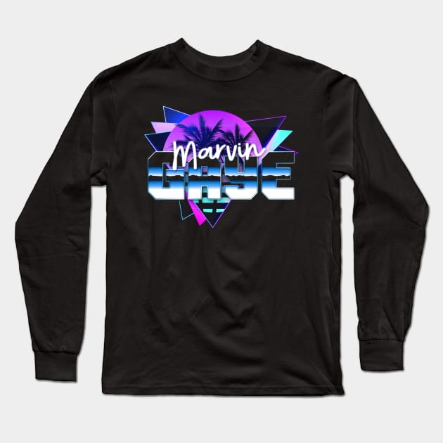 Classic Marvin Name Vintage Styles Christmas Purple 70s 80s 90s Long Sleeve T-Shirt by Gorilla Animal